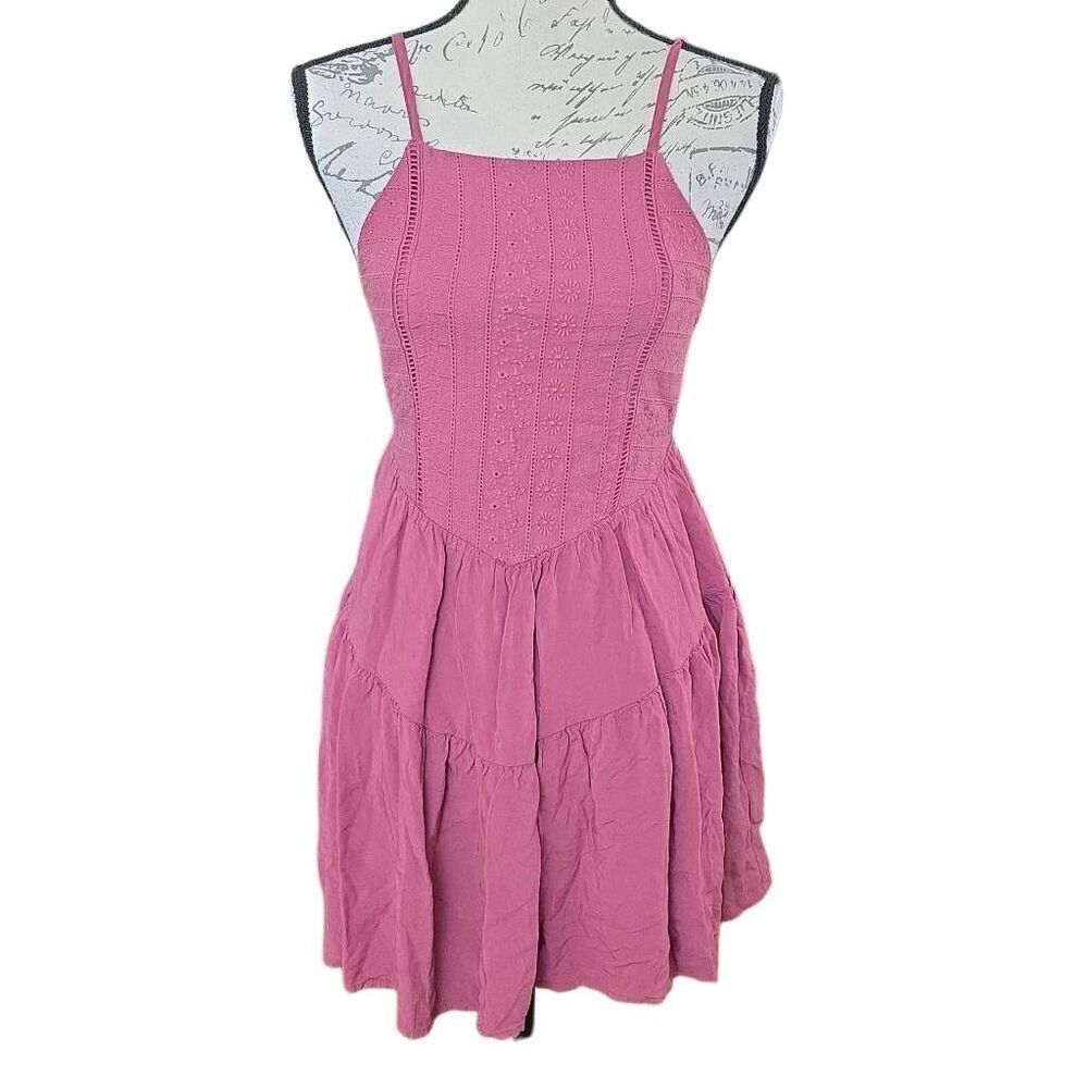 Wild Fable Women's Size Small Mauve Boho Cami Dress with Pockets